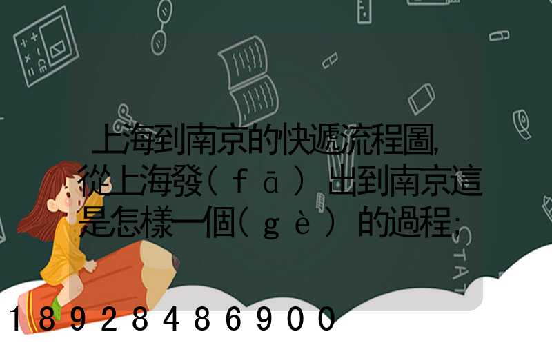 上海到南京的快遞流程圖,從上海發(fā)出到南京這是怎樣一個(gè)的過程