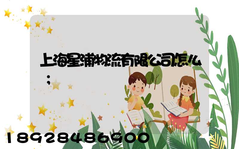 上海星浦物流有限公司怎么樣