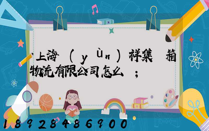 上海運(yùn)祥集裝箱物流有限公司怎么樣