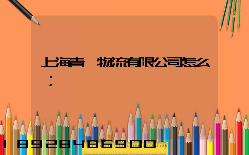 上海青贛物流有限公司怎么樣