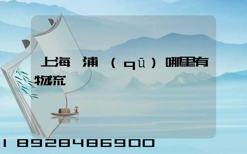 上海黃浦區(qū)哪里有物流