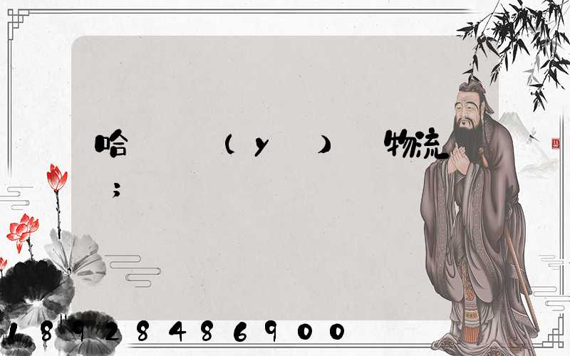 哈爾濱醫(yī)藥物流運輸