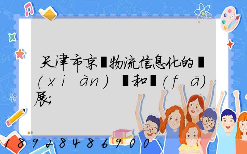 天津市京東物流信息化的現(xiàn)狀和發(fā)展