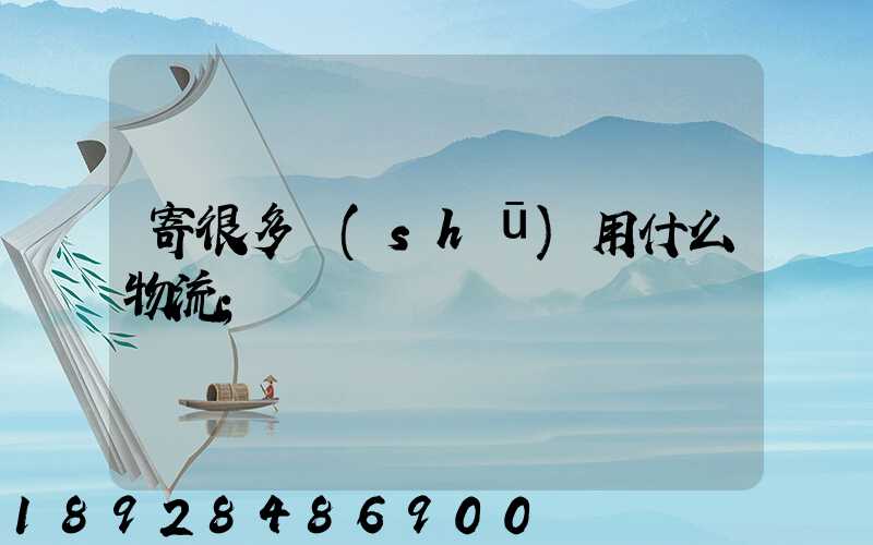 寄很多書(shū)用什么物流