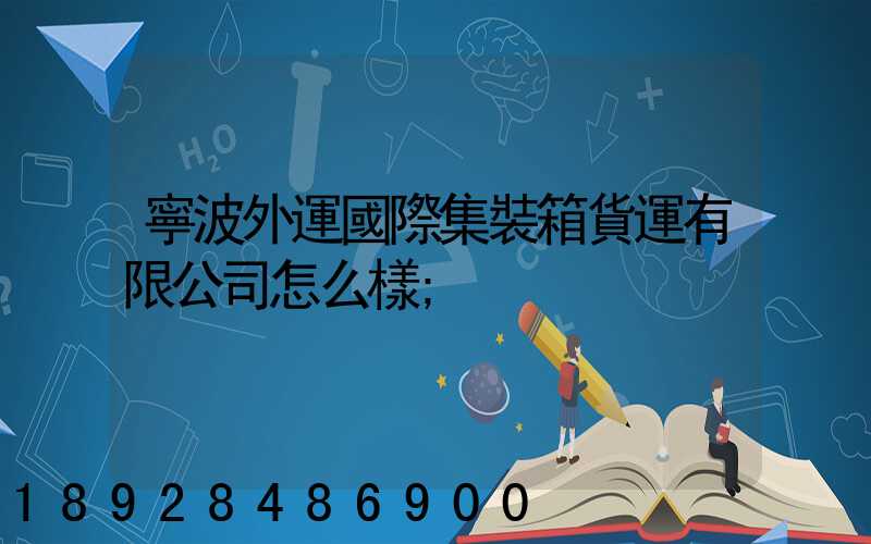 寧波外運國際集裝箱貨運有限公司怎么樣