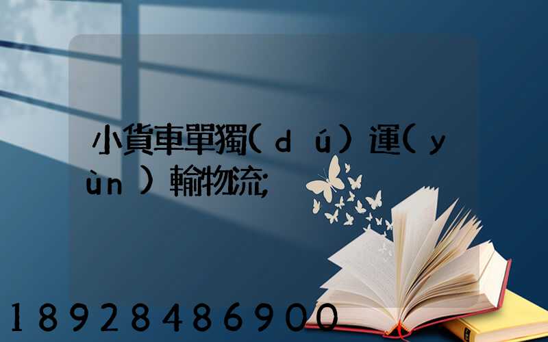 小貨車單獨(dú)運(yùn)輸物流