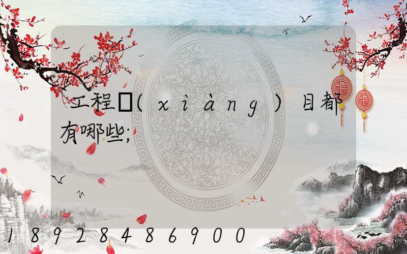 工程項(xiàng)目都有哪些