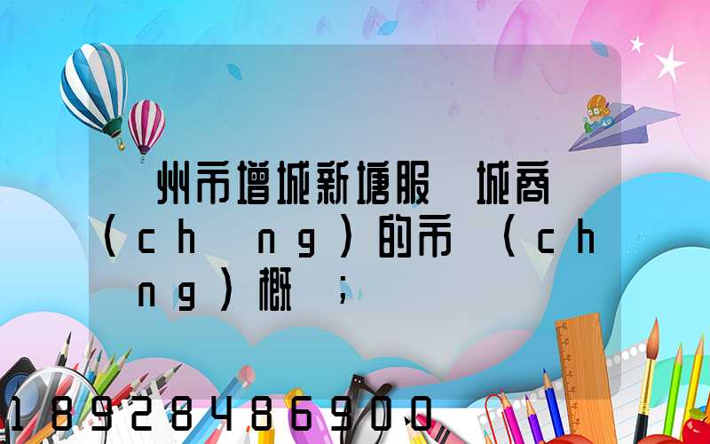 廣州市增城新塘服裝城商場(chǎng)的市場(chǎng)概況