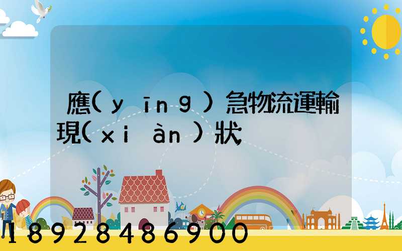 應(yīng)急物流運輸現(xiàn)狀