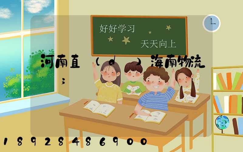 河南直達(dá)海南物流運輸
