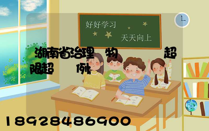 湖南省治理貨物運輸車輛超限超載條例