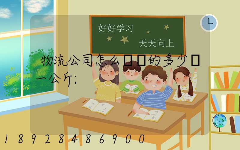 物流公司怎么計費的多少錢一公斤