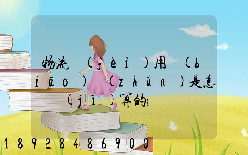 物流費(fèi)用標(biāo)準(zhǔn)是怎樣計(jì)算的