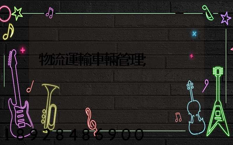 物流運輸車輛管理