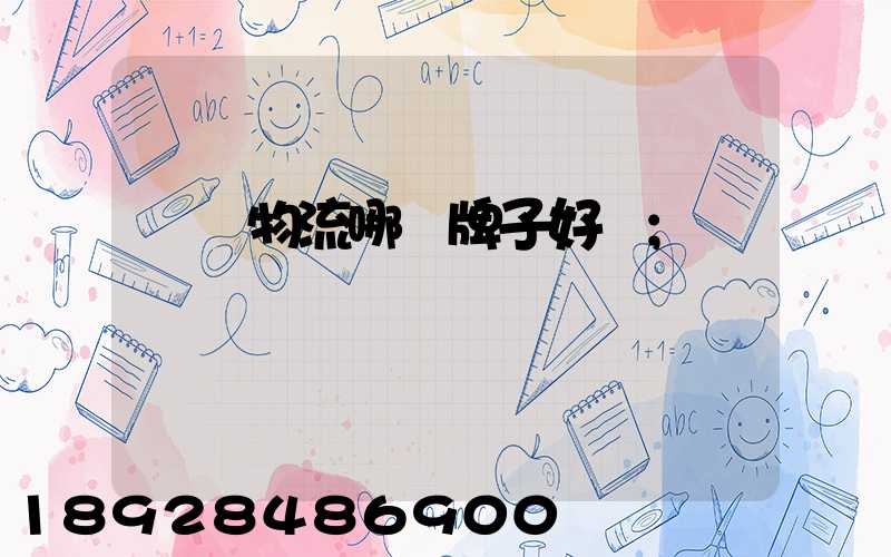 運輸物流哪個牌子好點