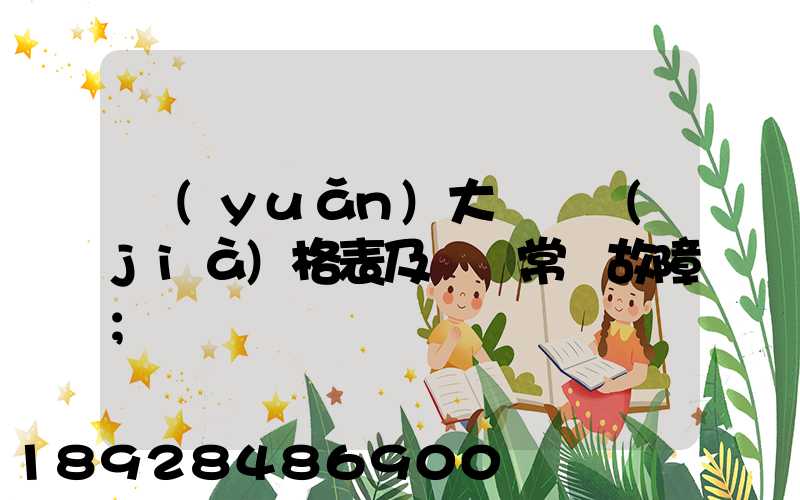 遠(yuǎn)大閥門價(jià)格表及閥門常見故障