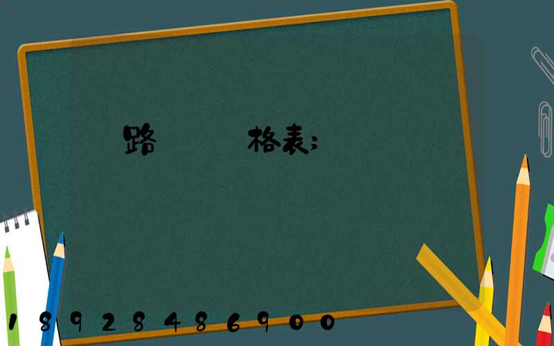 鐵路貨運價格表
